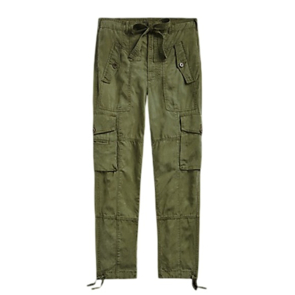 Polo Ralph Lauren Pants - POLO RALPH LAUREN Runway Line Linen Blend Twill Cargo Pant in Army Green Sz 6